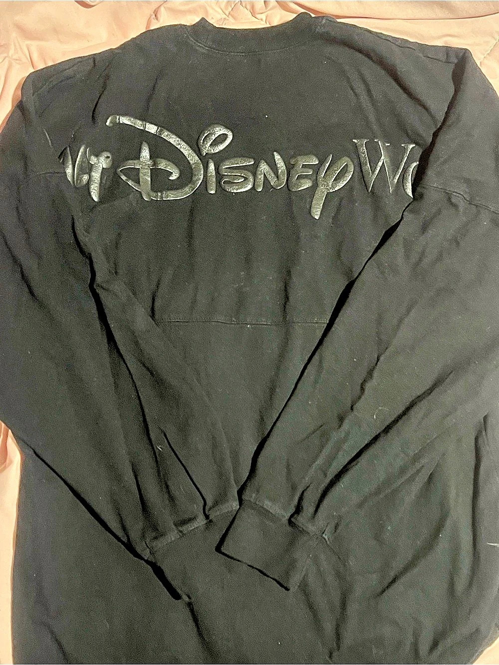 Disney Spirit Jersey Black Long Sleeve Size Small